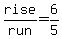 rise%2Frun=6%2F5