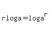 rloga=log%28a%5Er%29