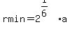 rmin=2%5E%281%2F6%29a