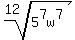 root%2812%2C+5%5E7w%5E7%29