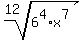 root%2812%2C+6%5E4%2Ax%5E7%29