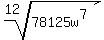 root%2812%2C+78125w%5E7%29