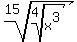 root%2815%2Croot%284%2Cx%5E3%29%29