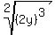 root%282%2C%282y%29%5E3%29