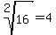 root%282%2C16%29=+4