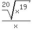 root%2820%2Cx%5E19%29%2Fx