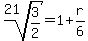 root%2821%2C3%2F2%29=1+%2B+r%2F6
