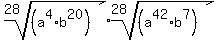 root%2828%2C%28a%5E4%2Ab%5E20%29%29%2Aroot%2828%2C%28a%5E42%2Ab%5E7%29%29%29