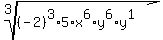 root%283%2C%28-2%29%5E3%2A5%2Ax%5E6%2Ay%5E6%2Ay%5E1%29