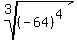 root%283%2C%28-64%29%5E4%29