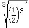 root%283%2C%281%2F2%29%5E3%29