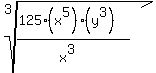 root%283%2C%28125%28x%5E5%29%28y%5E3%29%29%2F%28x%5E3%29%29