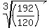 root%283%2C%28192%2F120%29%29