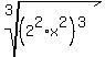 root%283%2C%282%5E2%2Ax%5E2%29%5E3%29%29