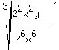 root%283%2C%282%5E2x%5E2y%29%2F%282%5E6x%5E6%29%29
