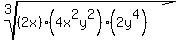 root%283%2C%282x%29%284x%5E2y%5E2%29%282y%5E4%29%29