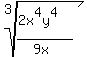 root%283%2C%282x%5E4y%5E4%29%2F%289x%29%29