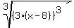 root%283%2C%283%28x-8%29%29%5E3%29