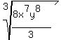 root%283%2C%288x%5E7y%5E8%29%2F3%29