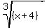 root%283%2C%28x%2B4%29%29