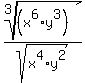 root%283%2C%28x%5E6%2Ay%5E3%29%29%2Fsqrt%28x%5E4%2Ay%5E2%29