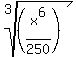 root%283%2C%28x%5E6%2F250%29%29