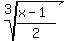 root%283%2C%28x-1%29%2F2%29