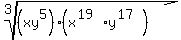 root%283%2C%28xy%5E5%29%28x%5E%2819%29y%5E%2817%29%29%29