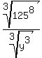 root%283%2C+125%5E8%29%2Froot%283%2C+y%5E3%29