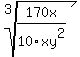 root%283%2C+170x%2F10xy%5E2%29