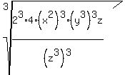 root%283%2C+2%5E3%2A4%28x%5E2%29%5E3%28y%5E3%29%5E3z%2F%28z%5E3%29%5E3%29