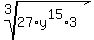 root%283%2C+27%2Ay%5E15%2A3%29
