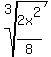 root%283%2C+2x%5E2%2F8%29