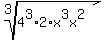 root%283%2C+4%5E3%2A2%2Ax%5E3x%5E2%29