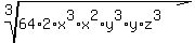 root%283%2C+64%2A2%2Ax%5E3%2Ax%5E2%2Ay%5E3%2Ay%2Az%5E3%29