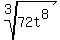 root%283%2C+72t%5E8%29