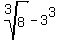 root%283%2C+8%29+-+3%5E3