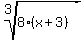 root%283%2C+8%2A%28x%2B3%29%29