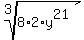 root%283%2C+8%2A2%2Ay%5E21%29