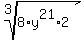 root%283%2C+8%2Ay%5E21%2A2%29