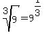 root%283%2C+9%29+=+9%5E%281%2F3%29