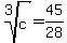 root%283%2C+c%29+=+45%2F28
