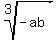 root%283%2C-ab%29