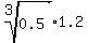 root%283%2C0.5%29%2A1.2