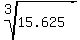 root%283%2C15.625%29