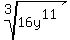 root%283%2C16y%5E11%29