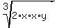 root%283%2C2%2Ax%2Ax%2Ay%29