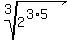 root%283%2C2%5E%283%2A5%29%29
