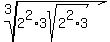 root%283%2C2%5E2%2A3sqrt%282%5E2%2A3%29%29