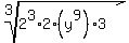 root%283%2C2%5E3%2A2%28y%5E9%29%2A3%29